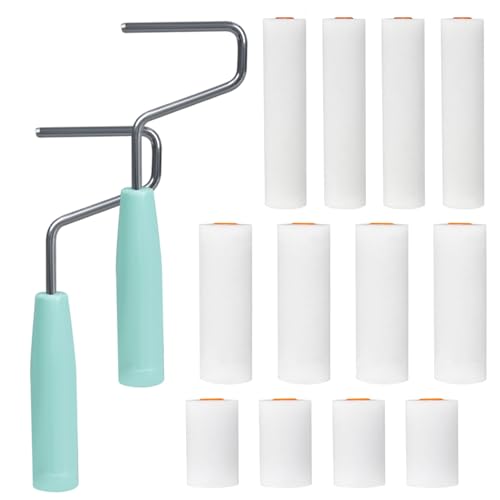 14pcs Lackwalzenkit tragbare Schaumstoffwalze mit hoher Dichte mit 3 Größenpinselkopf und Schwamm Daumenständer für Wand, flache Oberflächen, 2 + 4 + 6 14pcs Lackwalzenkit tragbare Schaumstoffwalze mit hoher Dichte mit 3 Größenpinselkopf und Schwamm Daumenständer für Wand, flache Oberflächen, 2 + 4 + 6 von CGTQROVR