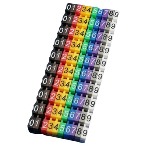 150pcs Kabelbezeichnungen, farbenfrohe 0-9-Zahlenkabel, C-förmige Kunststoffclip auf Drahtmarkierungen geeignetes Kabel mit mehreren Typen 150pcs Kabelbezeichnungen, farbenfrohe 0-9-Zahlenkabel, C-förmige Kunststoffclip auf Drahtmarkierungen geeignetes Kabel mit mehreren Typen von CGTQROVR