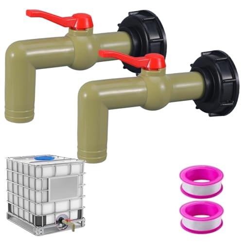 2pcs IBC Tank -Fitemente Kunststoff IBC Tippkugelventil 1 Zoll, Tankzubehör mit Klebebandschlauchanschlüssen Schnellverbinden für Outdoor -Garten 32mm 2pcs IBC Tank -Fitemente Kunststoff IBC Tippkugelventil 1 Zoll, Tankzubehör mit Klebebandschlauchanschlüssen Schnellverbinden für Outdoor -Garten 32mm von CGTQROVR