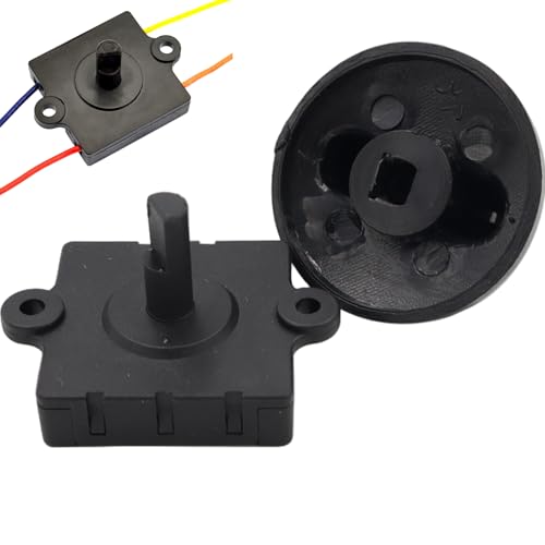 4 Position des Rotationsschalters Ersatz DC 12V 13A ABS 3 -Geschwindigkeitsschalter mit Installationsloch für Heizungs-/Decken-/Oszillationslüfter von CGTQROVR