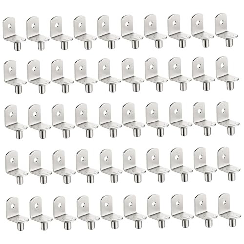 50 pcs Metallregalstifte 5mm L Formregalstütze Nickelschild Regale Stifthalter für Küchenbuchregalschrank von CGTQROVR