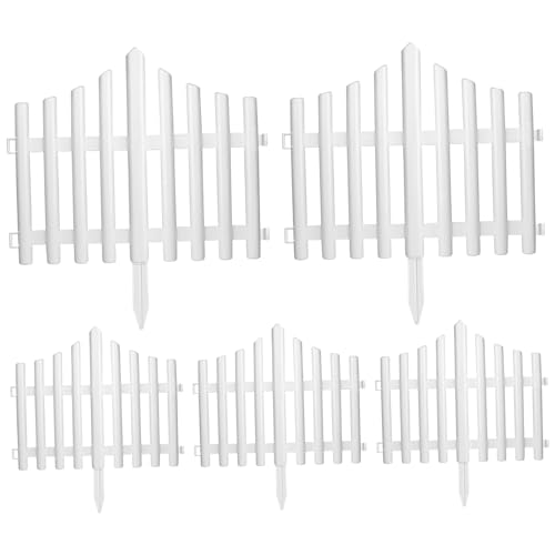 5pcs weißer Streikpostenzaun eleganter weißer Plastikposten -Zauneinsätze Hecke 18x15inch, dekorative Schutzrandgrenze für Gartenlandschaftsbaufarmen 5pcs weißer Streikpostenzaun eleganter weißer Plastikposten -Zauneinsätze Hecke 18x15inch, dekorative Schutzrandgrenze für Gartenlandschaftsbaufarmen von CGTQROVR