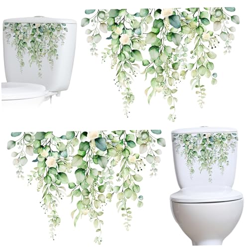 CGTQROVR 2pcs Toilettenaufkleber, 10x14 Zoll grüne Pflanzen selbstklebendes Bad Wandaufkleber elegant wasserdichte Wohnkultur CGTQROVR 2pcs Toilettenaufkleber, 10x14 Zoll grüne Pflanzen selbstklebendes Bad Wandaufkleber elegant wasserdichte Wohnkultur von CGTQROVR