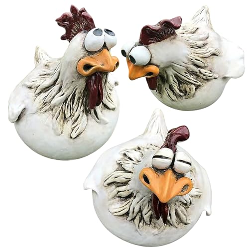 CGTQROVR 3pcs Hühnchenstatue süßes Harz Zaundekor Lustige Outdoor -Dekor für Gartenfarm Terrasse Hinterhof CGTQROVR 3pcs Hühnchenstatue süßes Harz Zaundekor Lustige Outdoor -Dekor für Gartenfarm Terrasse Hinterhof von CGTQROVR
