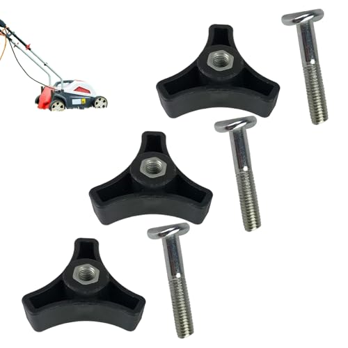 CGTQROVR 3pcs Rasenmähergriffe Schrauben, dreifache Winkelgriff -Knopfflügelmutter und Bolzen Ersatzteile für Rasenmäher Stromausrüstung Zubehör CGTQROVR 3pcs Rasenmähergriffe Schrauben, dreifache Winkelgriff -Knopfflügelmutter und Bolzen Ersatzteile für Rasenmäher Stromausrüstung Zubehör von CGTQROVR