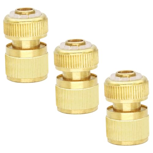 CGTQROVR 3pcs Schlauchanschluss 1/2 Zoll Messing Quick Easy Schlauchadapter ideal für Küchengarten Outdoor Home Tools von CGTQROVR