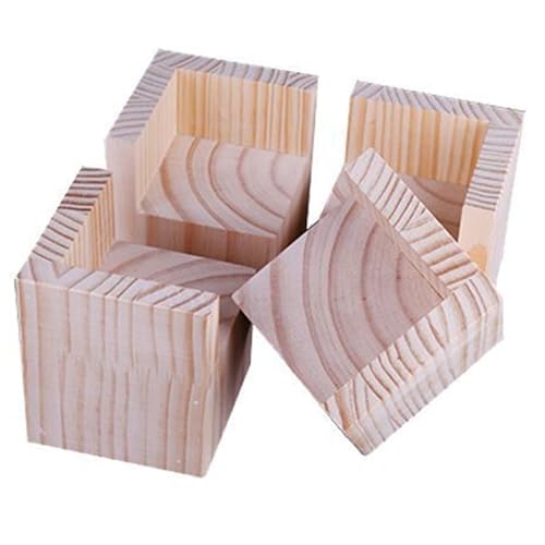 CGTQROVR 4pcs Holzmöbel Beine, 2 Zoll Höhe quadratische Sofa Beine Ersatz Holzfarbe funktionale Sesselfüße für Sofa Schrank Couch Betttisch CGTQROVR 4pcs Holzmöbel Beine, 2 Zoll Höhe quadratische Sofa Beine Ersatz Holzfarbe funktionale Sesselfüße für Sofa Schrank Couch Betttisch von CGTQROVR