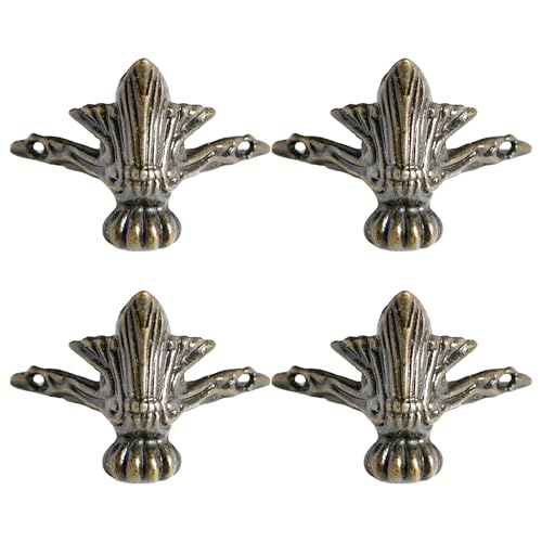 CGTQROVR 4pcs Metallmöbel Beine, antike Metallsofa Beine dekorative Möbel Füße Eckschutz für Kleiderschrank Tee Tisch Arbeitstop Regale Bett von CGTQROVR