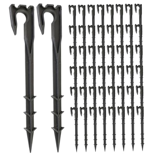 CGTQROVR 50pcs Tropfbewässerungseinsätze, Hold-Down-Anker-Tropfleitungs-Einsätze, Plastik-Gartenschlauch-Stützeinsätze für Gartenrasen Garten von CGTQROVR