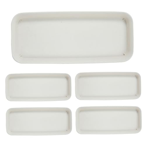 CGTQROVR 5pcs Pflanzenschalen für Innenraum ohne Löcher Rechteck wiederverwendbares Pflanzgefäß für Töpfe Fensterbänke Regal von CGTQROVR