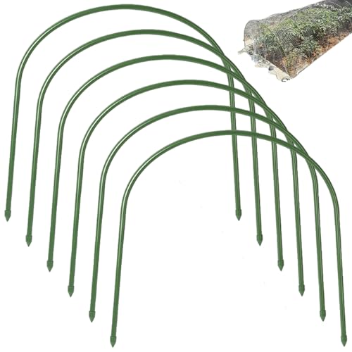 CGTQROVR 6pcs Garten Reifen für hochgezogene Betten rostfreie Gewächshaus-Reifen anbauen Tunnel für Garten Stoff Pflanzenstütze von CGTQROVR