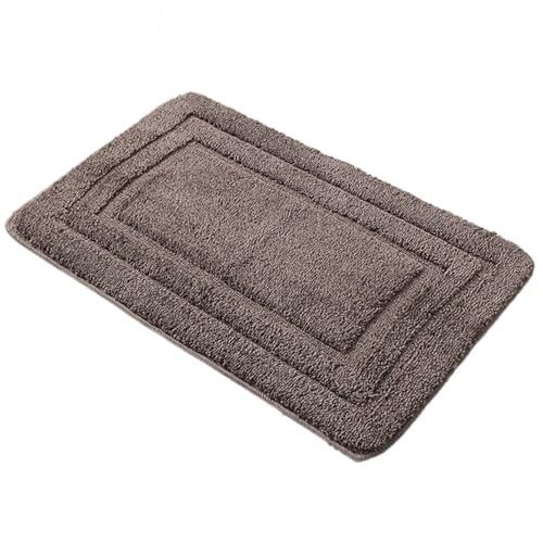 CGTQROVR Badematte 16x24 Zoll, rechteckige weiche, Starke absorbierende Badezimmermatte mit rutschfestem Gummi-Bottom-Maschinenwaschbarer Badenteppich perfekt für das Heimhotel von CGTQROVR