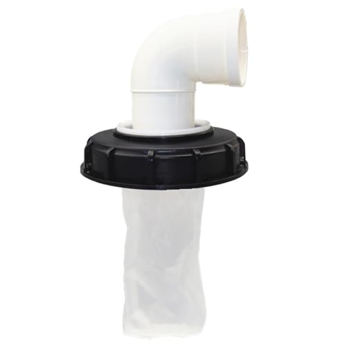 CGTQROVR IBC -Tote -Abdeckung, 90 ° 163 mm (6, 4) Plastik -IBC -Totentapter mit waschbarem Nylonfilter für Wassertanks Regenwassersammelsystem Anpassung von CGTQROVR