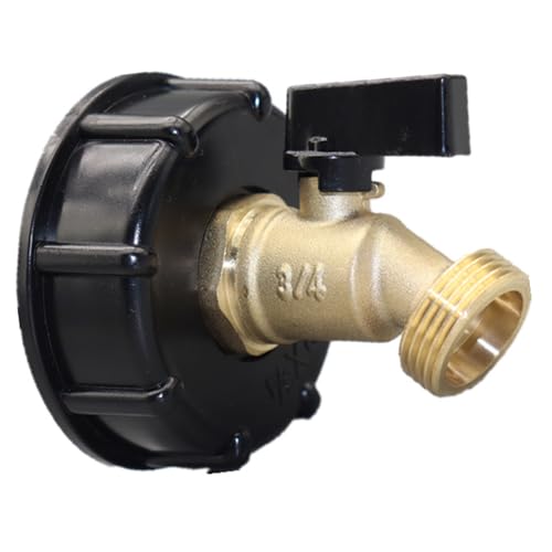 CGTQROVR IBC -Tote -Adapter 2 grobes Gewinde IBC -Totentotten -Ersatzventil mit Schaltleckschlauchadapter für Wasseröldampf von CGTQROVR