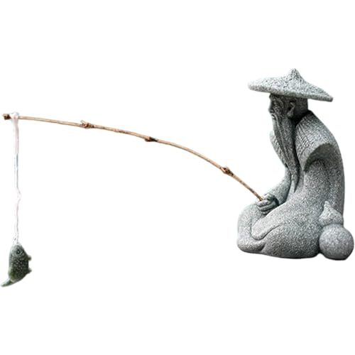 CGTQROVR Japanisches Dekor Vintage Harz sitzt Fischereifiguren perfekt für Aquarium Bonsai Zen Garden Fischtank Mikrolandschaft Tischplatte CGTQROVR Japanisches Dekor Vintage Harz sitzt Fischereifiguren perfekt für Aquarium Bonsai Zen Garden Fischtank Mikrolandschaft Tischplatte von CGTQROVR