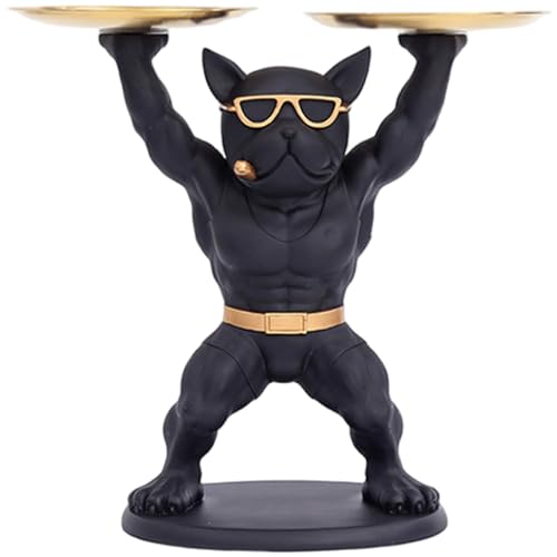 CGTQROVR Key Bowl Resin Bulldog -Statue mit Basis Kleiner dekorativer Tablett Männer Schlafzimmer Dekor Perfekt für Wohnzimmer Eingangsbüro -Schreibtisch CGTQROVR Key Bowl Resin Bulldog -Statue mit Basis Kleiner dekorativer Tablett Männer Schlafzimmer Dekor Perfekt für Wohnzimmer Eingangsbüro -Schreibtisch von CGTQROVR