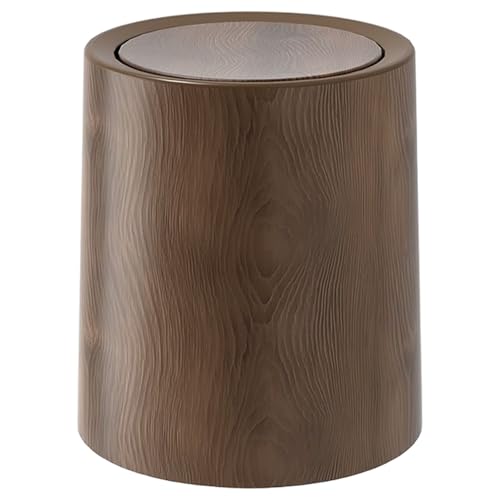 CGTQROVR Müll kann Walnussbraun Holz Getreide Badezimmer Mülleimer mit Schwung Top Deckel abnehmbarer Innenbehälter, minimalistischer Mülleimer für Büro, Schlafzimmer, L. CGTQROVR Müll kann Walnussbraun Holz Getreide Badezimmer Mülleimer mit Schwung Top Deckel abnehmbarer Innenbehälter, minimalistischer Mülleimer für Büro, Schlafzimmer, L. von CGTQROVR
