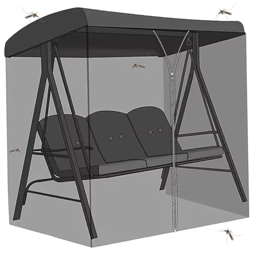 CGTQROVR Patio Regenschirm Netz schwarzer Patio Regenschirm Mücken Net mit Reißverschlussöffnung und wasserdicht von CGTQROVR
