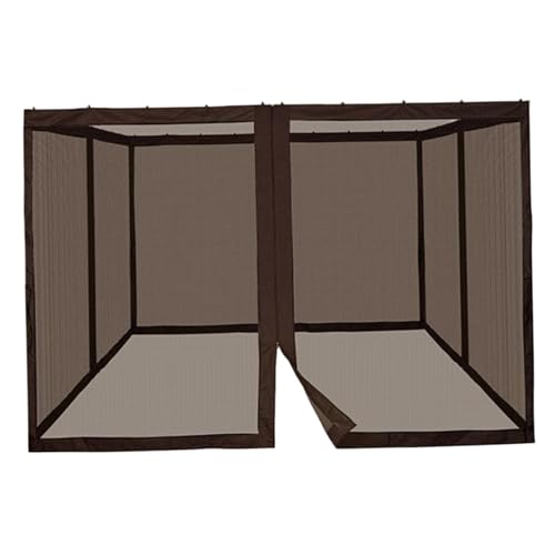 CGTQROVR Pavillon -Mücken mit 11.8x11.8x7.5ft einsensvoller faltungsfähiger Klavenschei -Bildschirmpaneele mit Reißverschluss Outdoor -Mücken für Veranda Camping Terrasse Garten Hellbraun von CGTQROVR