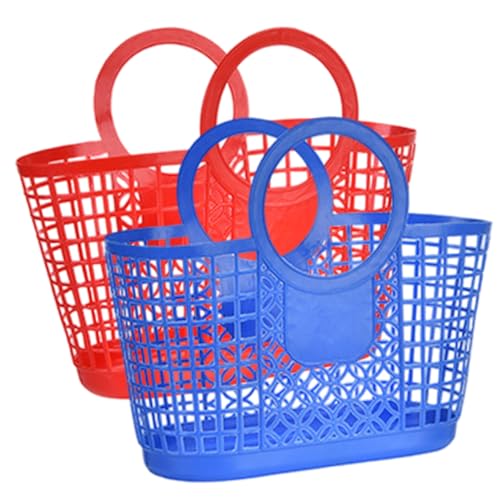 CGTQROVR Plastikkorb mit Griff 2pcs Hohlausflug Garten Harvest Korb große Kapazität Tragbarer Dusch Caddy für Küchenbad Schlafsaal Pantry CGTQROVR Plastikkorb mit Griff 2pcs Hohlausflug Garten Harvest Korb große Kapazität Tragbarer Dusch Caddy für Küchenbad Schlafsaal Pantry von CGTQROVR