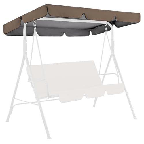 CGTQROVR Porch Swing Baldachin Ersatz wasserdichte UV -Schutz im Freien Swing Baldachin 76.8x49.2x5.9in Oxford Stoff - - Ersatz, Kaffee von CGTQROVR