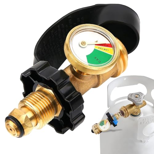 CGTQROVR Propan-Tank-Messgerät Hochleistungs-Propan-Tank-Messwerte-Indikator mit farbcodiertem Metall umfassender Adapter für BBQ Gasgrillzylinder CGTQROVR Propan-Tank-Messgerät Hochleistungs-Propan-Tank-Messwerte-Indikator mit farbcodiertem Metall umfassender Adapter für BBQ Gasgrillzylinder von CGTQROVR