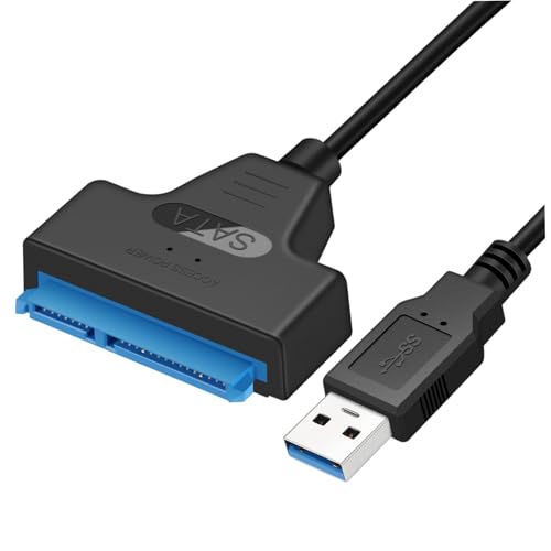 CGTQROVR SATA zum USB -Adapter 9 Zoll 22 Pin SATA zu USB 3.0 mit blauem LED -Indikator tragbarer Festplattenadapter für den Schreibtisch Computer -Laptop von CGTQROVR