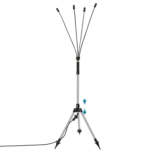 CGTQROVR Stehende Mister für Außenterrassen einstellbare Höhe tragbares Nebelsystem mit 26 Fuß Wasserlinie Flexible Wasser Mister zum Abkühlen von Outdoor Porch Pool BBQ von CGTQROVR