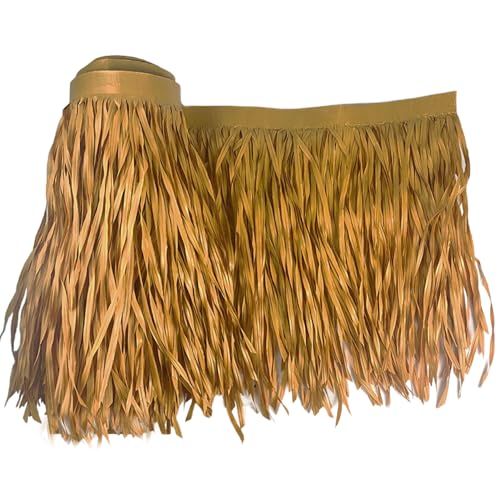 CGTQROVR Strohdach, 39x20 Zoll Kunststoffkünstiger Strohdach, realistische Gras -Palapa -Dach für Tiki Stangenzaun Hütte Garten Terrasse, hellgelb von CGTQROVR