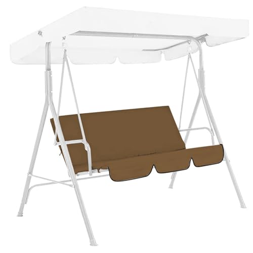 CGTQROVR Swing -Kissen 3 Sitzer Ersatz, Oxford Stoff wasserdichte Veranda Schwungabdeckung, Sitzpolster Kissen Austausch für den Gartenhof des Patio, Kaffee, Kaffee von CGTQROVR