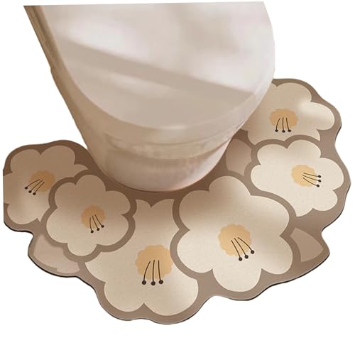 CGTQROVR U-förmigen Toilettenteppich 24x16in Blumenmuster Diatom Ooze Toilettenmatte Nicht rutschende dekorative Badezimmerteppiche für Zuhause, Hotel CGTQROVR U-förmigen Toilettenteppich 24x16in Blumenmuster Diatom Ooze Toilettenmatte Nicht rutschende dekorative Badezimmerteppiche für Zuhause, Hotel von CGTQROVR
