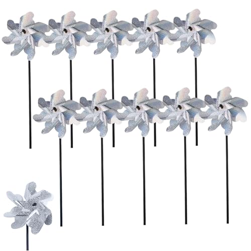 CGTQROVR Vogelschutzmittel ideal für äußere 10pcs 20 Zoll reflektierend, Funkelnde Silberne Steckerwäsche mit Pfahl dekorativ CGTQROVR Vogelschutzmittel ideal für äußere 10pcs 20 Zoll reflektierend, Funkelnde Silberne Steckerwäsche mit Pfahl dekorativ von CGTQROVR