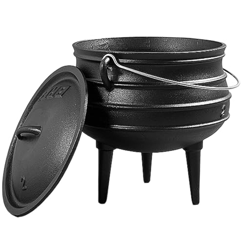 Cauldron 0, 8 l Witches Kessel mit Deckel und Gusseisen -Kochtopf mit 3 langen Beinen für Kaminkohlekochen Halloween Decorations Style 2 Cauldron 0, 8 l Witches Kessel mit Deckel und Gusseisen -Kochtopf mit 3 langen Beinen für Kaminkohlekochen Halloween Decorations Style 2 von CGTQROVR
