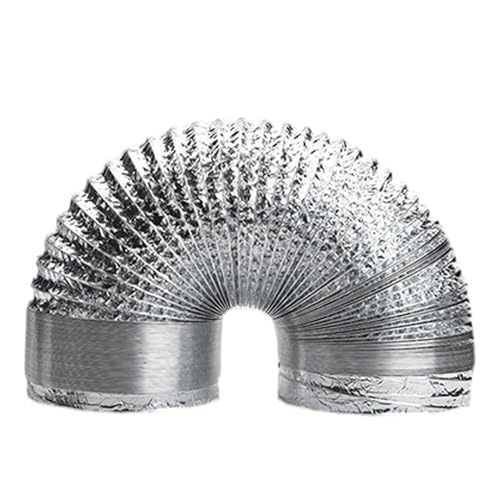 Flexibler Trockner-Entlüftungsschlauch 120-mm-Aluminiumfolien-Entlüftungsschlauch mit 59 Zoll, Länge Anti-Flamming-Mehrzweckflexibilangang für Home-Lir-Dondenten-Extraktorhaube von CGTQROVR