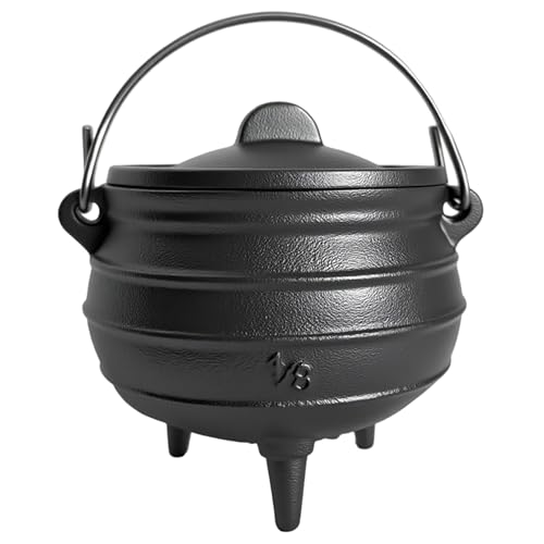 Halloween Cauldron Gusseisen 3, 9 -Zoll -Hexen Kessel mit Deckelgriff und 3 lange Beine Halloween Candy Bowl für Partydekorationen Halloween Cauldron Gusseisen 3, 9 -Zoll -Hexen Kessel mit Deckelgriff und 3 lange Beine Halloween Candy Bowl für Partydekorationen von CGTQROVR