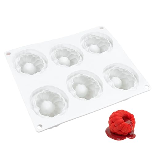 Jello Formen für Desserts 6-Cavity-Himbeer-Muster sicheres Lebensmittel-Silikon-Mousse-Kuchenform-Formen mit flexiblen Backwerkzeugen für Süßigkeiten-Gelee-Eiswürfelschokolade Jello Formen für Desserts 6-Cavity-Himbeer-Muster sicheres Lebensmittel-Silikon-Mousse-Kuchenform-Formen mit flexiblen Backwerkzeugen für Süßigkeiten-Gelee-Eiswürfelschokolade von CGTQROVR