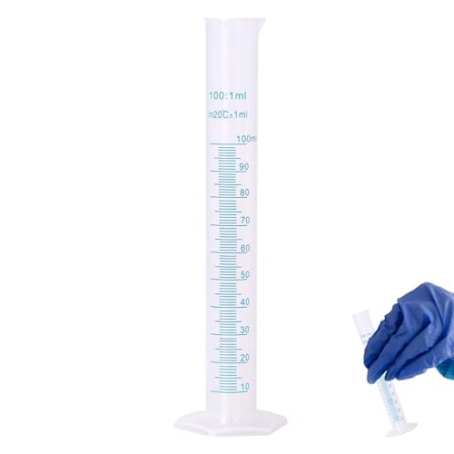 Plastik -Absolventenzylinder 100 ml Hydrometer -Testrohr mit klarem Maßstab tragbarer Messzylinder für das Labor für das Heim-/Schulwissenschaften Plastik -Absolventenzylinder 100 ml Hydrometer -Testrohr mit klarem Maßstab tragbarer Messzylinder für das Labor für das Heim-/Schulwissenschaften von CGTQROVR