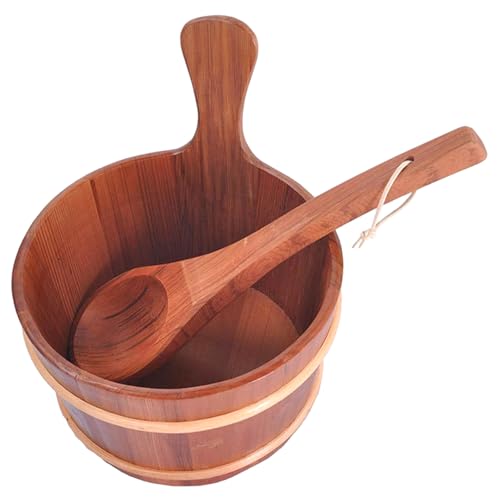 Sauna Eimer und Kögelset, Holzschaufel mit großer Kapazität mit Griff, Sauna -Zubehör für Zuhause, Hotel, Dampfzimmer Sauna Eimer und Kögelset, Holzschaufel mit großer Kapazität mit Griff, Sauna -Zubehör für Zuhause, Hotel, Dampfzimmer von CGTQROVR