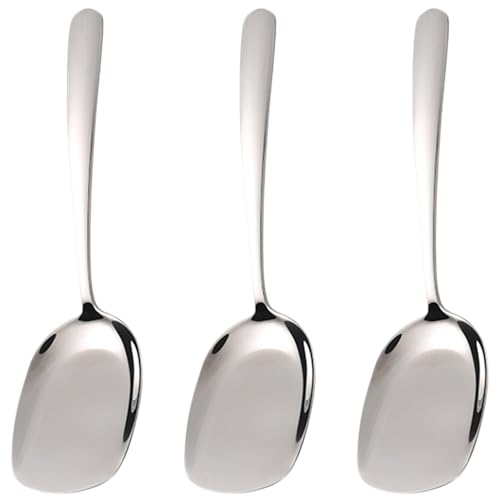 Servieren von Löffel 3PCs großer 304 Edelstahl -Löffel mit langem Griffspiegel poliert 8, 3 x 2, 4 Zoll für Buffet Party Restaurant Servieren von Löffel 3PCs großer 304 Edelstahl -Löffel mit langem Griffspiegel poliert 8, 3 x 2, 4 Zoll für Buffet Party Restaurant von CGTQROVR