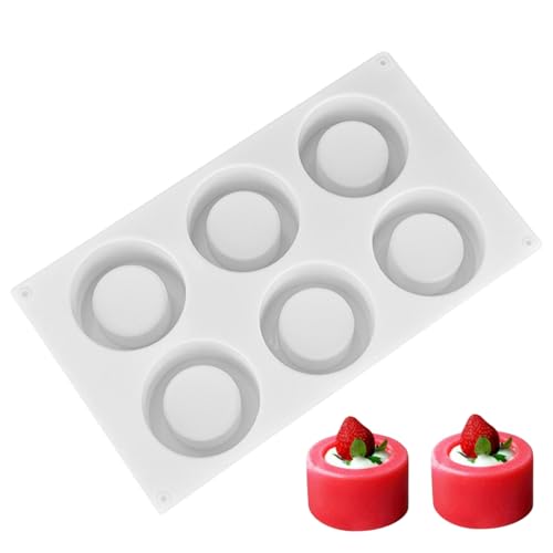 Silikonformen zum Backen von 6 Löchern Nicht-Stick 3D-Kuchenform Professioneller wiederverwendbarer Schimmel für Schokoladenbrot Käse Kuchen Quiche Muffin Silikonformen zum Backen von 6 Löchern Nicht-Stick 3D-Kuchenform Professioneller wiederverwendbarer Schimmel für Schokoladenbrot Käse Kuchen Quiche Muffin von CGTQROVR