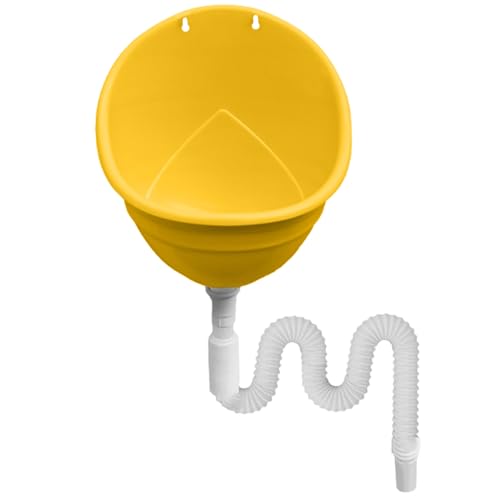 Wasserlose Urinale für Männer 11, 6x9.5x13.6 spritzsichere PP-Urinale mit 27, 6 Schlauch ergonomisch Anti-Clogging-Wand, die für Gartengarage im Freien hängen von CGTQROVR