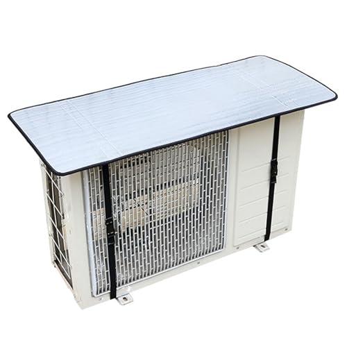 Wechselstromabdeckung für Außeneinheit Wasser & Sonne Proof Antiflaming Wechselstromeinheit Abdeckung mit Nylonschnallen Gurt Aluminiumfolie Schutzklimaanlage 33.46x15.75 Zoll von CGTQROVR