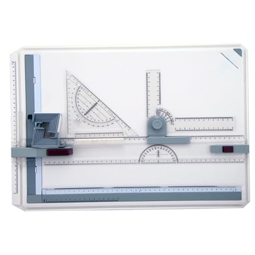 Zeichnungstabelle, Einstellbarer Winkel A3 Zeichenbrett mit parallelem Motion Accessoires Art Craft Table für Künstler und Architekten der Schüler Ingenieure von CGTQROVR