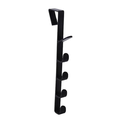 CGUOHU Türhaken 12 stücke Schlafzimmer Tür Kleiderbügel Kleider Hängen Rack Über Die Kunststoff Home Storage Organisation Haken(Black) von CGUOHU