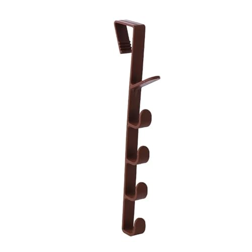 CGUOHU Türhaken 12 stücke Schlafzimmer Tür Kleiderbügel Kleider Hängen Rack Über Die Kunststoff Home Storage Organisation Haken(Brown) von CGUOHU