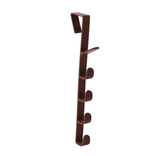 CGUOHU Türhaken 12 stücke Schlafzimmer Tür Kleiderbügel Kleider Hängen Rack Über Die Kunststoff Home Storage Organisation Haken(Brown) von CGUOHU