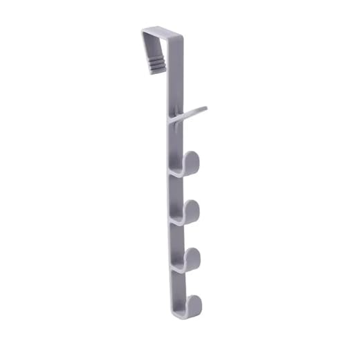 CGUOHU Türhaken 12 stücke Schlafzimmer Tür Kleiderbügel Kleider Hängen Rack Über Die Kunststoff Home Storage Organisation Haken(Grey) von CGUOHU