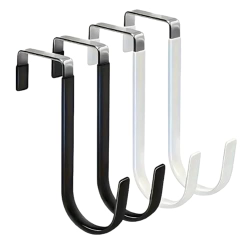 CGUOHU Türhaken 18 Stück Türhaken, for Wohnzimmer, Badezimmer, Schlafzimmer, Küche for Aufhängen von Kleidung, Handtüchern, Hüten, Mänteln(Black and white) von CGUOHU
