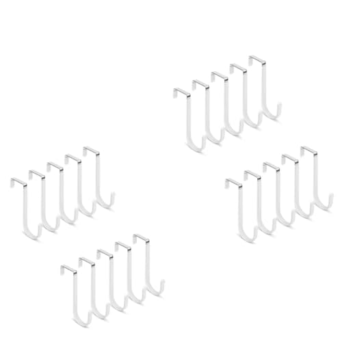 CGUOHU Türhaken 20 Stück Türhängerhaken mit Gummi-Organizer-Haken for Wohnzimmer, Badezimmer, Schlafzimmer, Küche for Aufhängen von Kleidung von CGUOHU