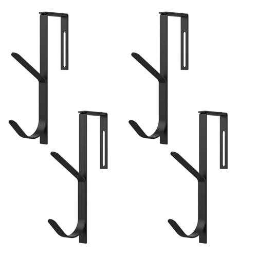 CGUOHU Türhaken 8Pcs Haken über der Tür verstellbare Kabine Badezimmer Kleidung Handtuchhalter Metall Dusche Küche Organizer Rack von CGUOHU
